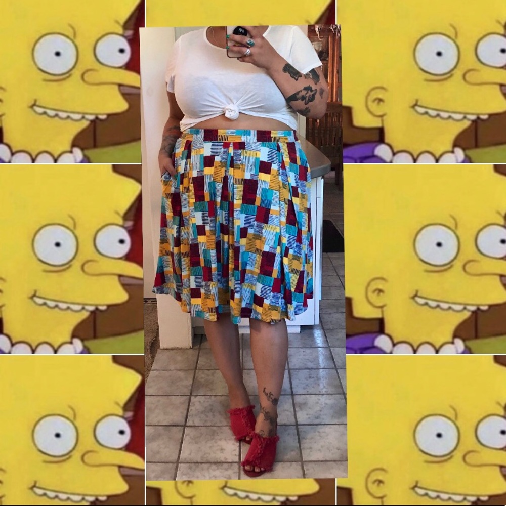 PRINT SKATER SKIRT